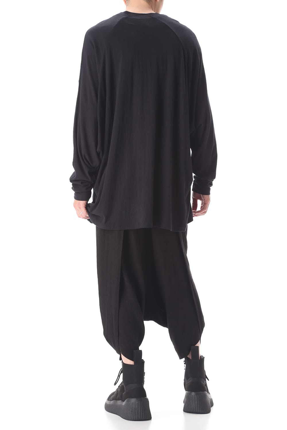 ロングスリーブ プリント Tシャツ ブラック