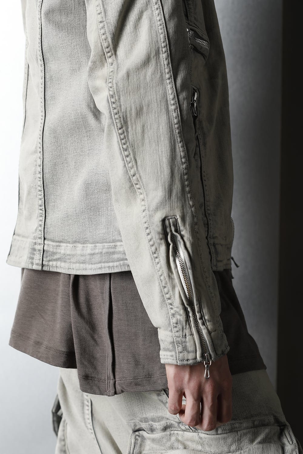 Jutneck Denim Blouson Plaster