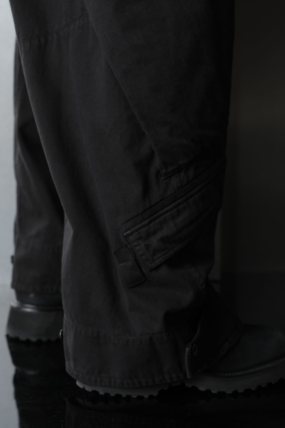 Multi strap Baggy pants Black