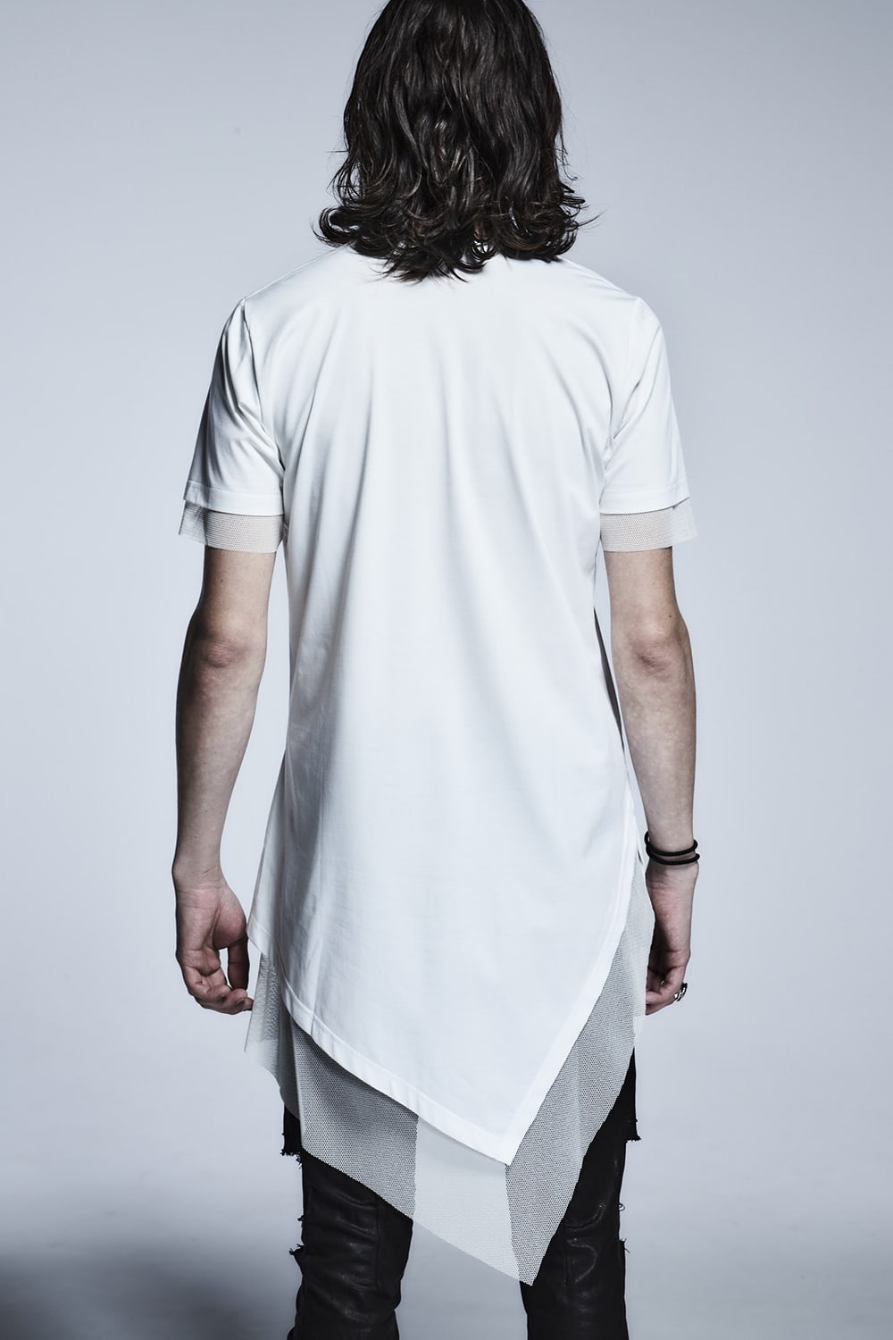 Layerd Asymme T-Shirts White×White