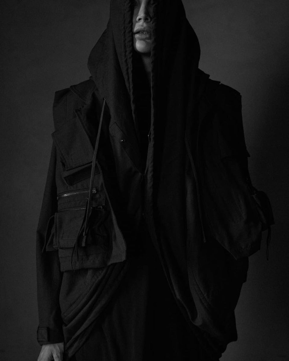 Nylon/Cotton Grosgrain Cargo Vest