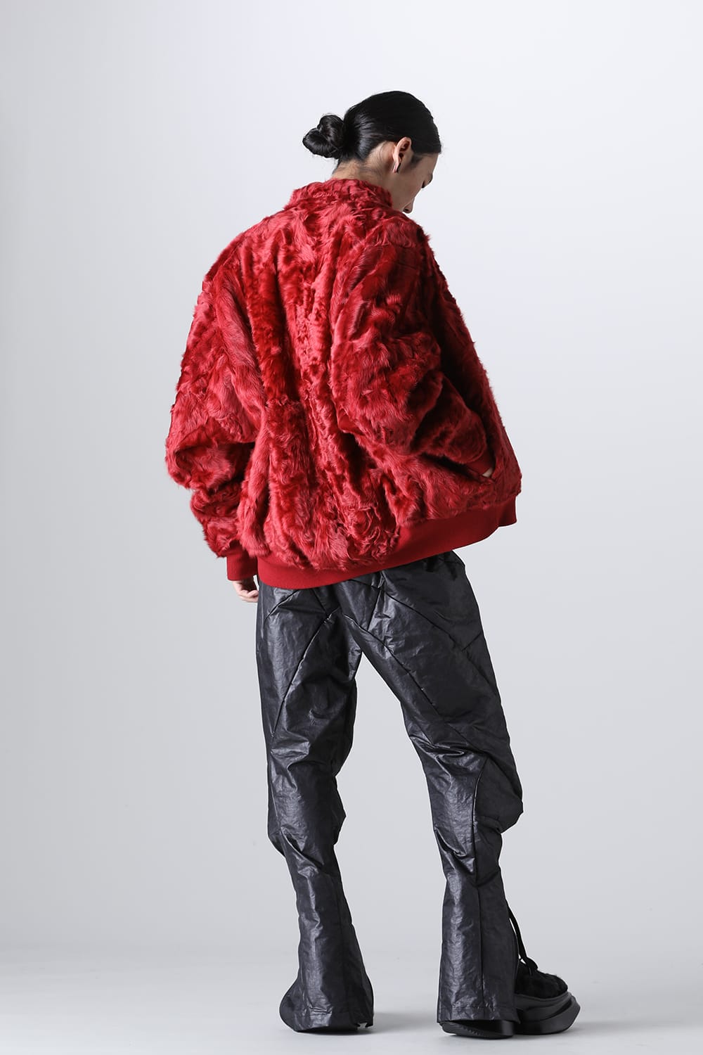 ラムヘアーブルゾン レッド