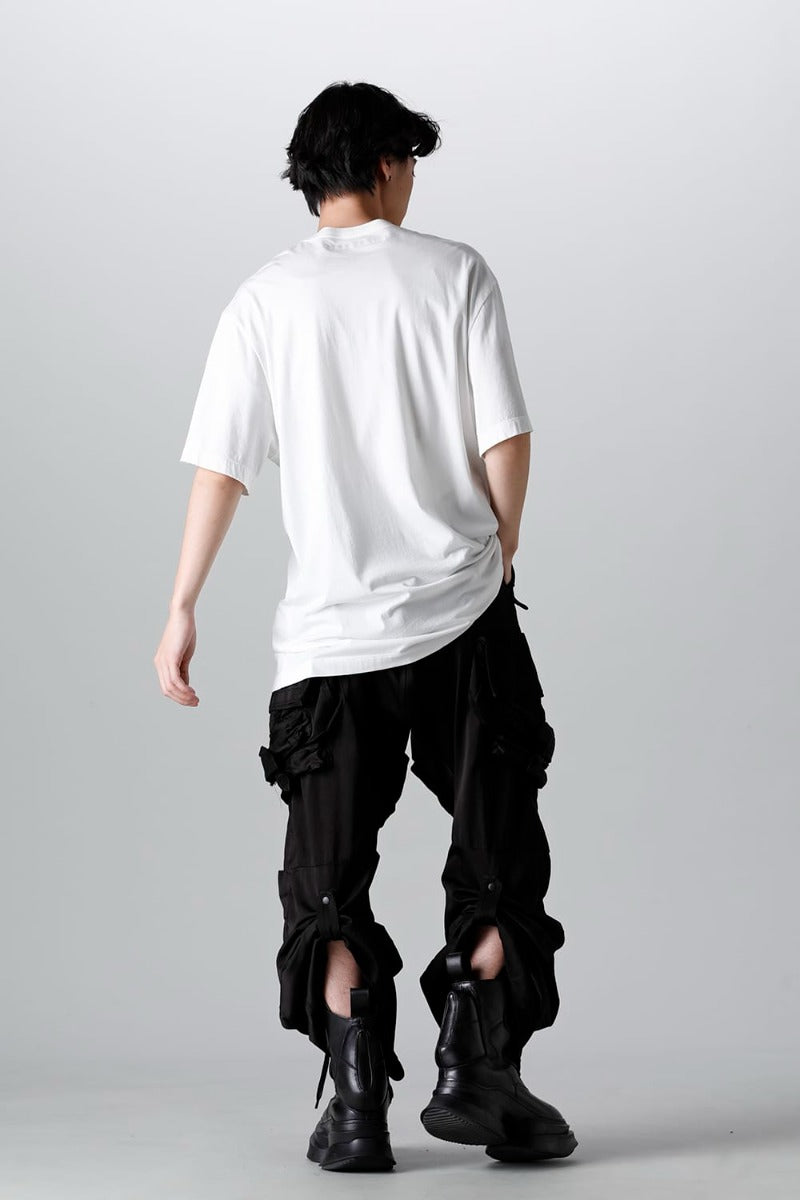 Military Cargo Wide Pants Black