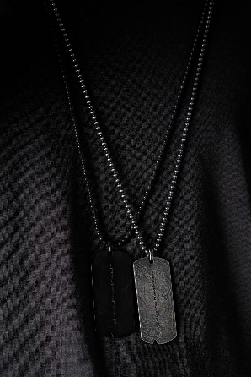 Dog Tag Necklace Black
