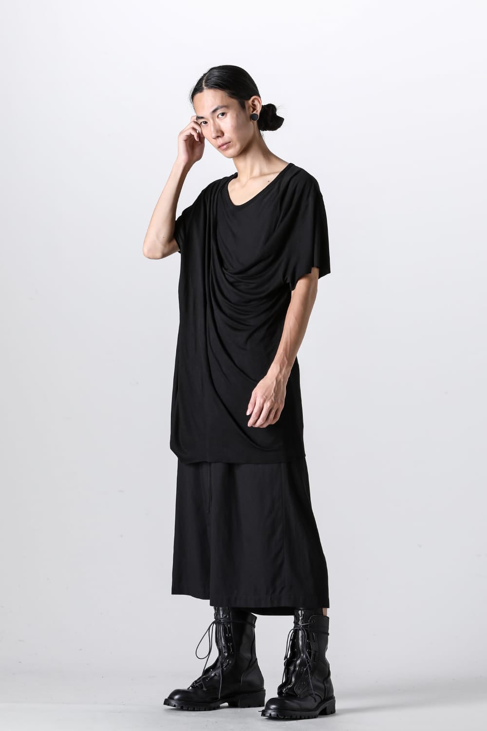 Rayon / Silk Jersey Drape Neck Cut & Sewn