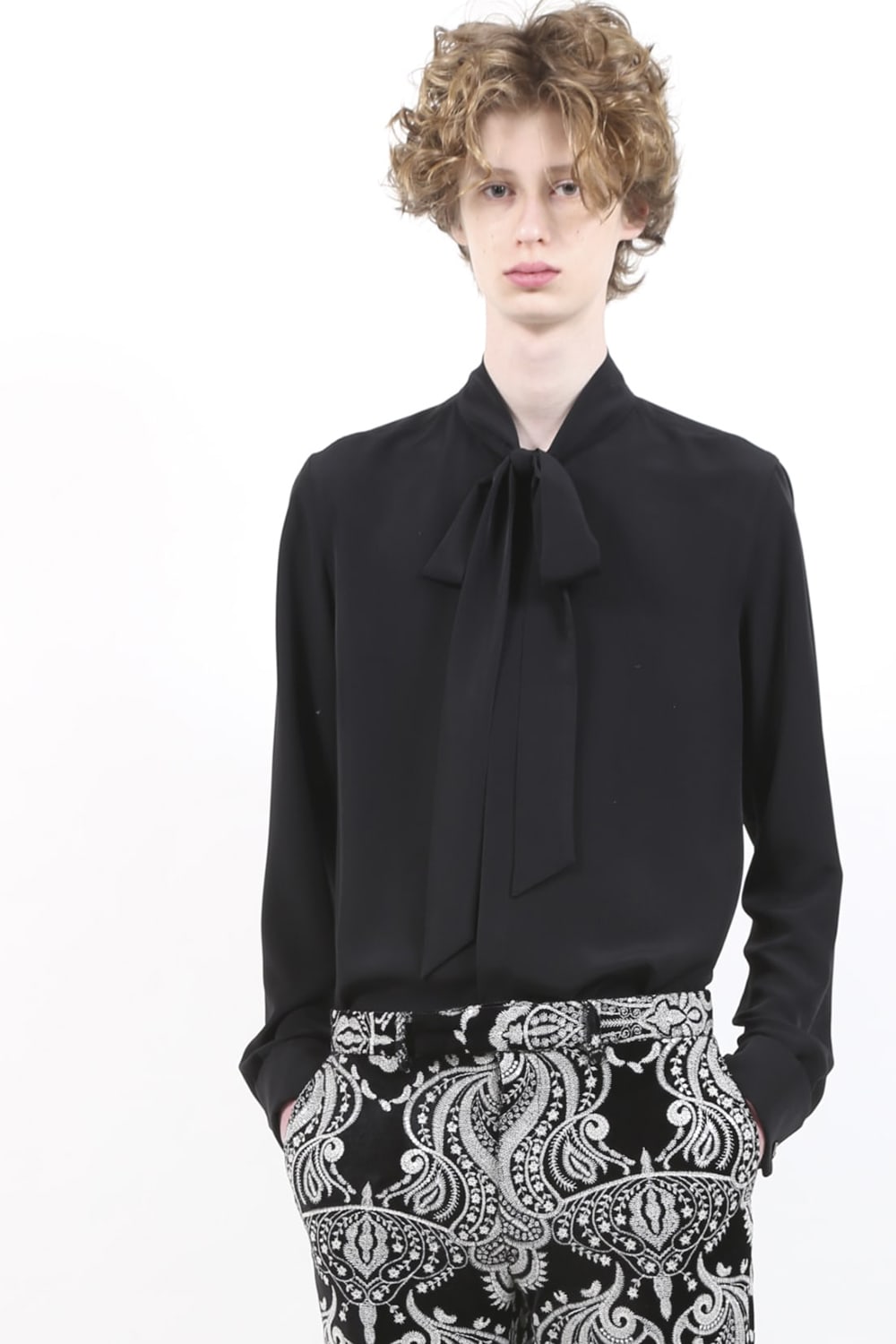 リボンシャツ ブラック