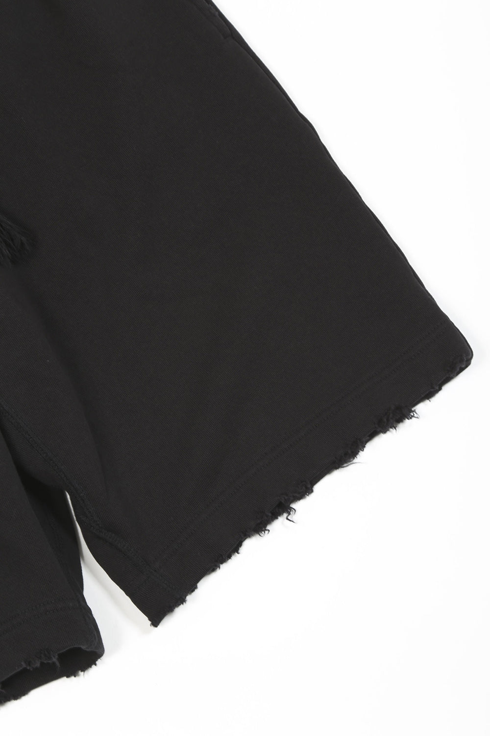 Middle Fleece Damage Sweat Shorts Black