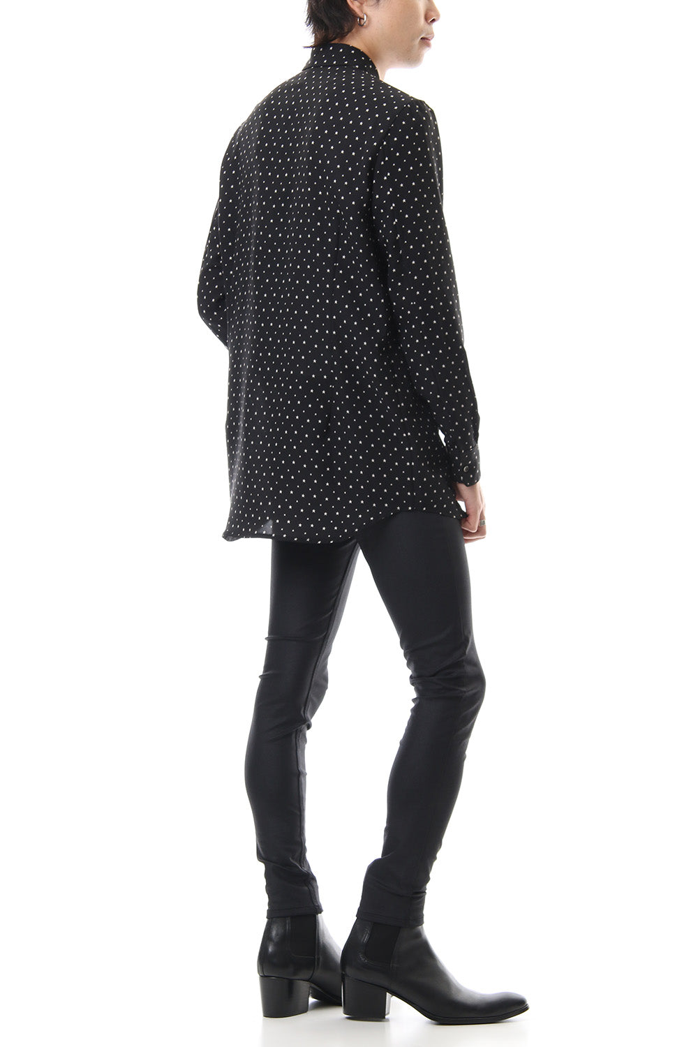 Leather-like high tension stretch leggings pants