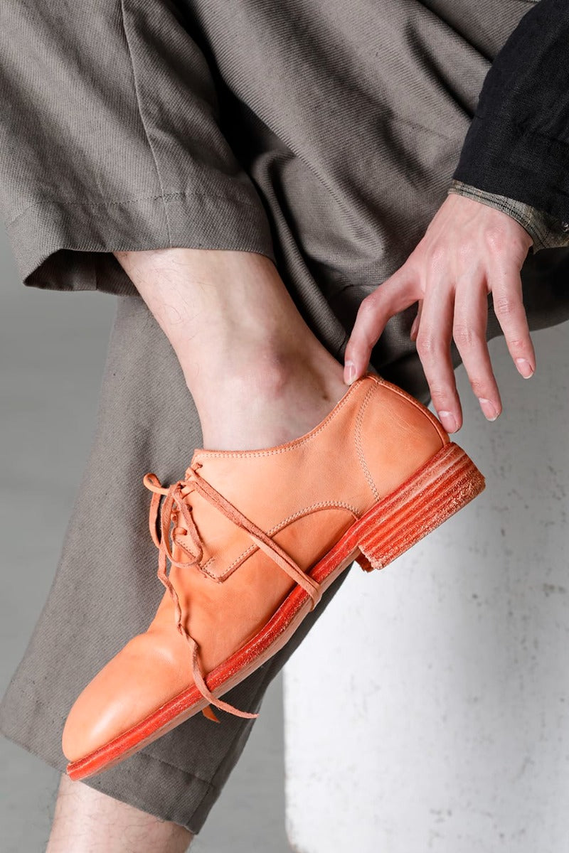 Classic Derby Shoes Laced Up Single Sole - Horse Full Grain - 992X CO97T