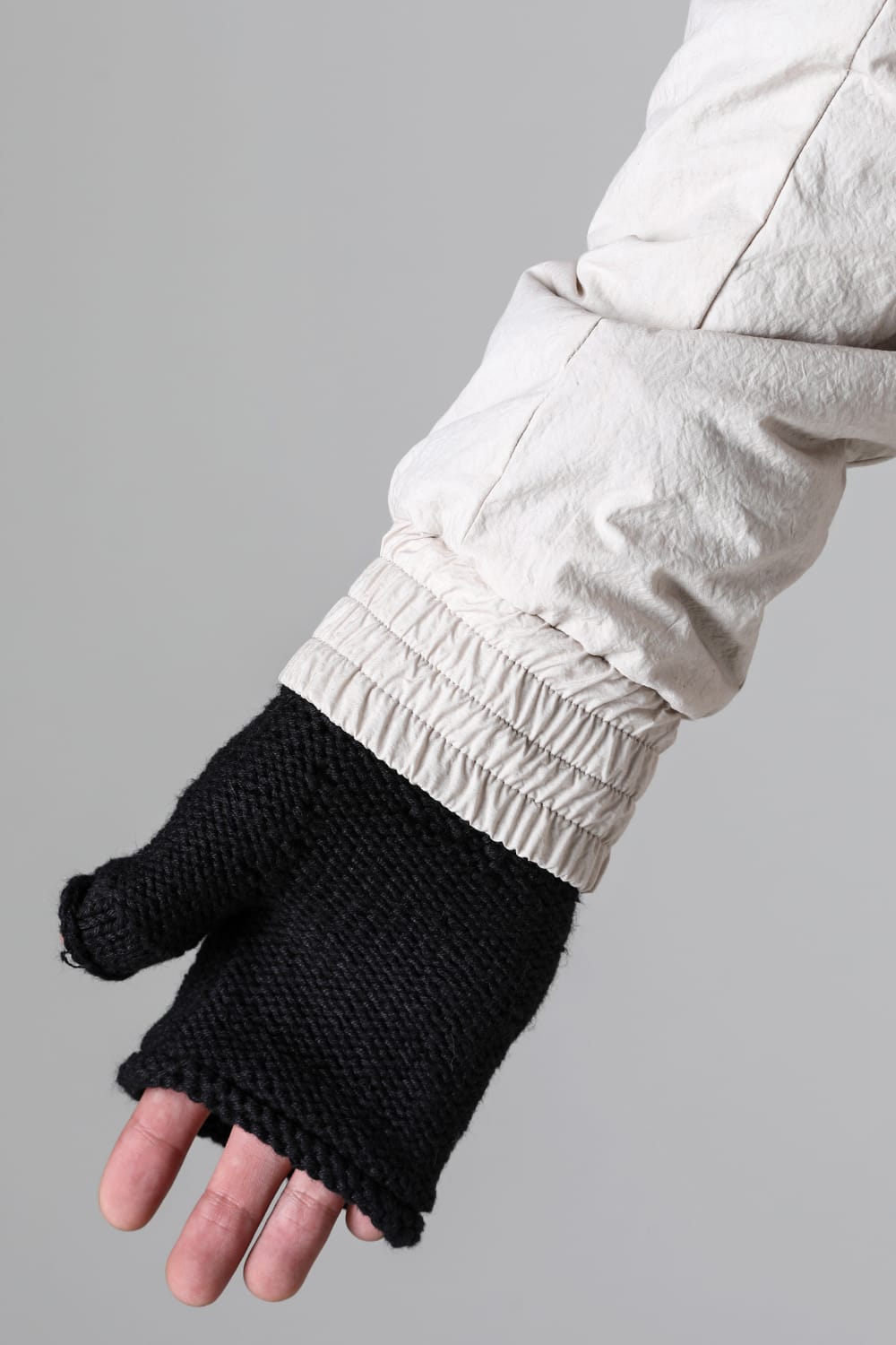 Knit glove cotton / cashmere Black