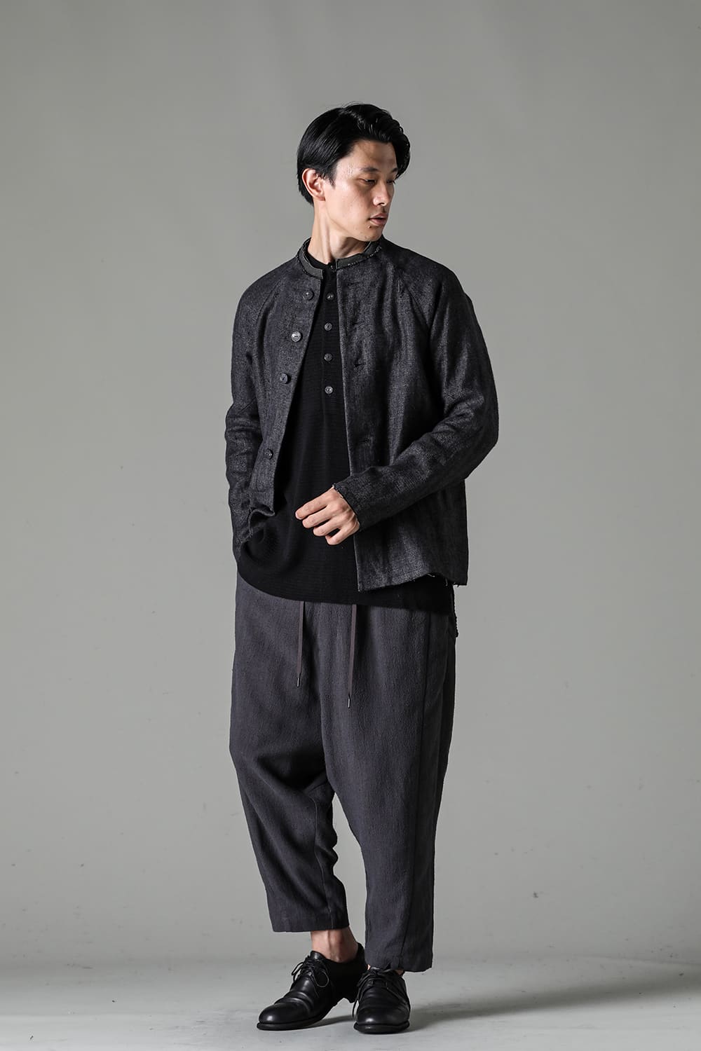 Drop crotch pants silk / linen