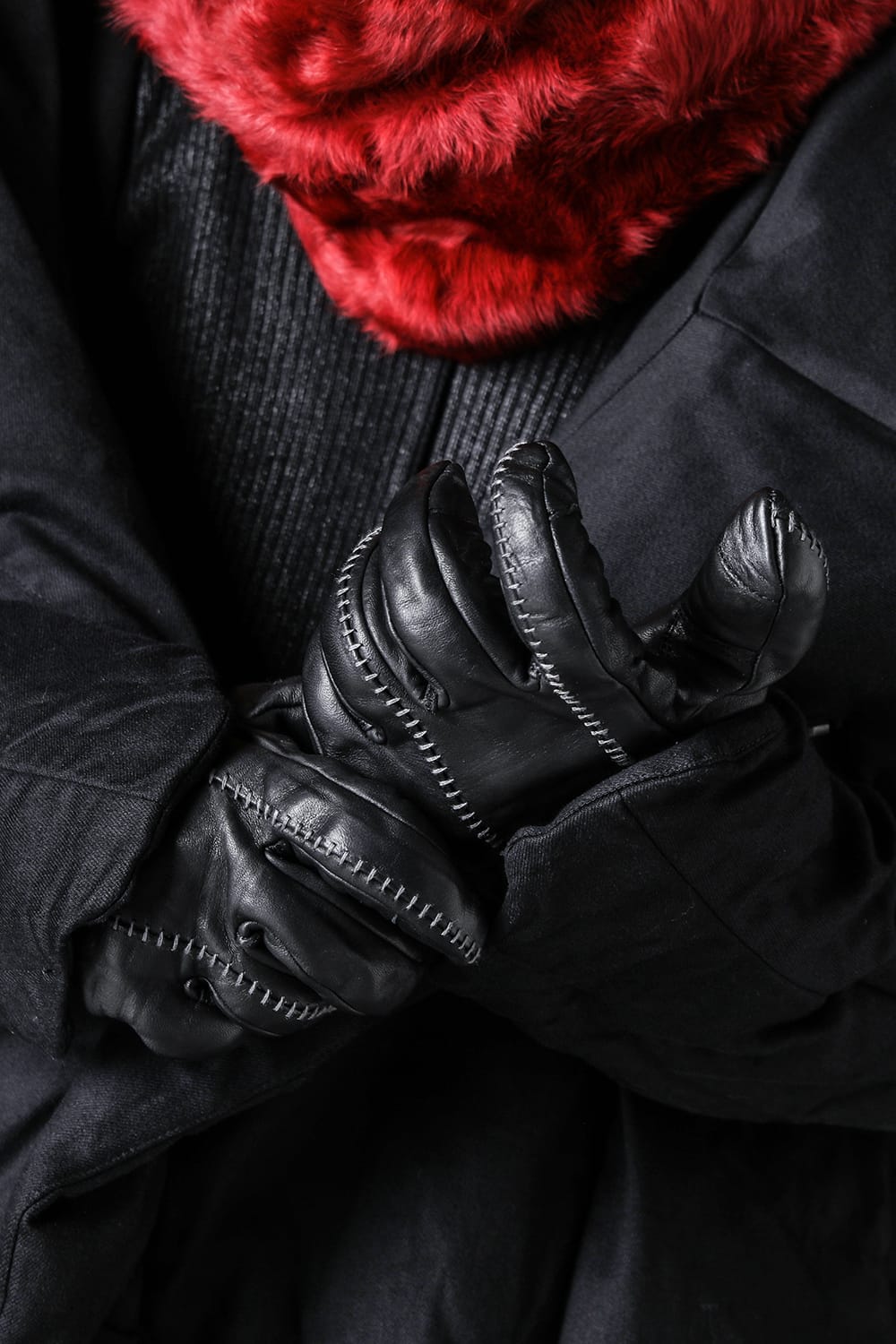 ホースレザーオーバーロックグローブ