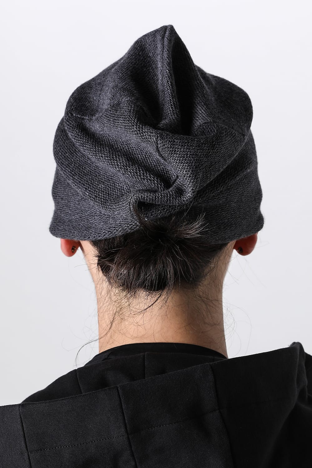 Knit cap cotton / cashmere Charcoal