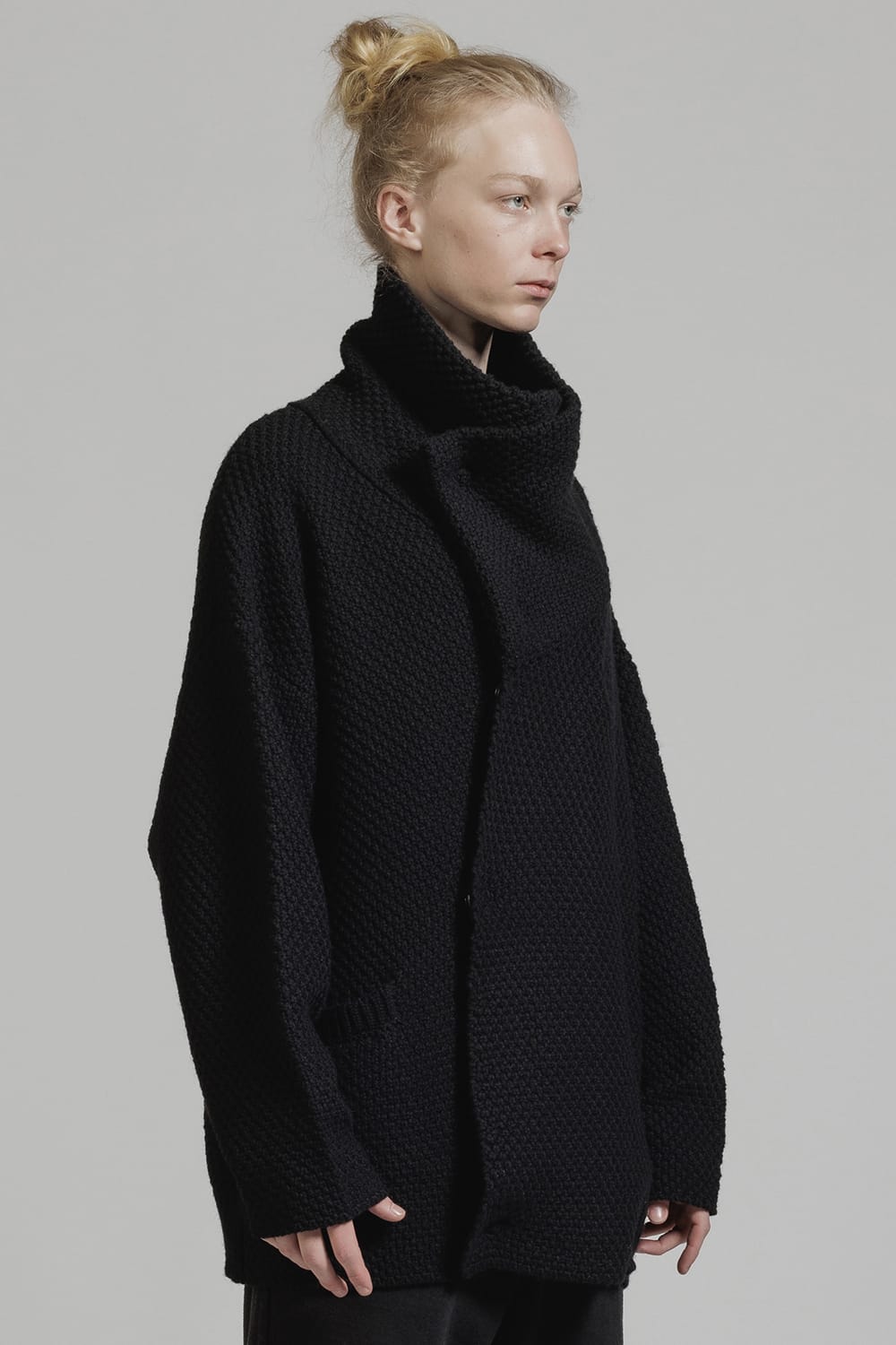 1.5Gスナップカーディガン ブラック