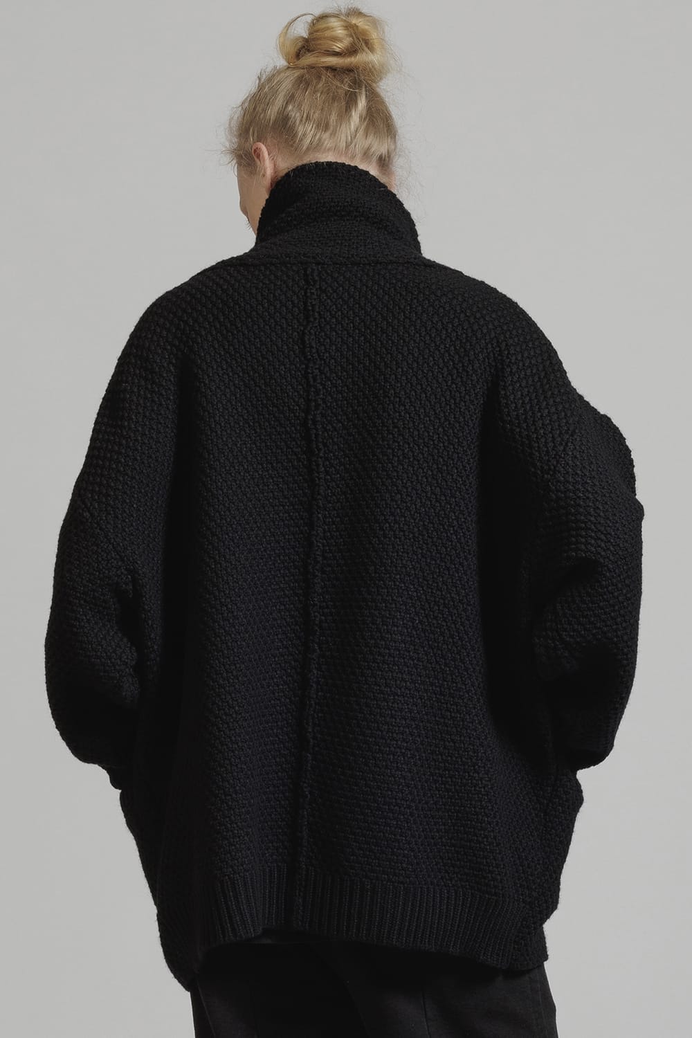 1.5Gスナップカーディガン ブラック