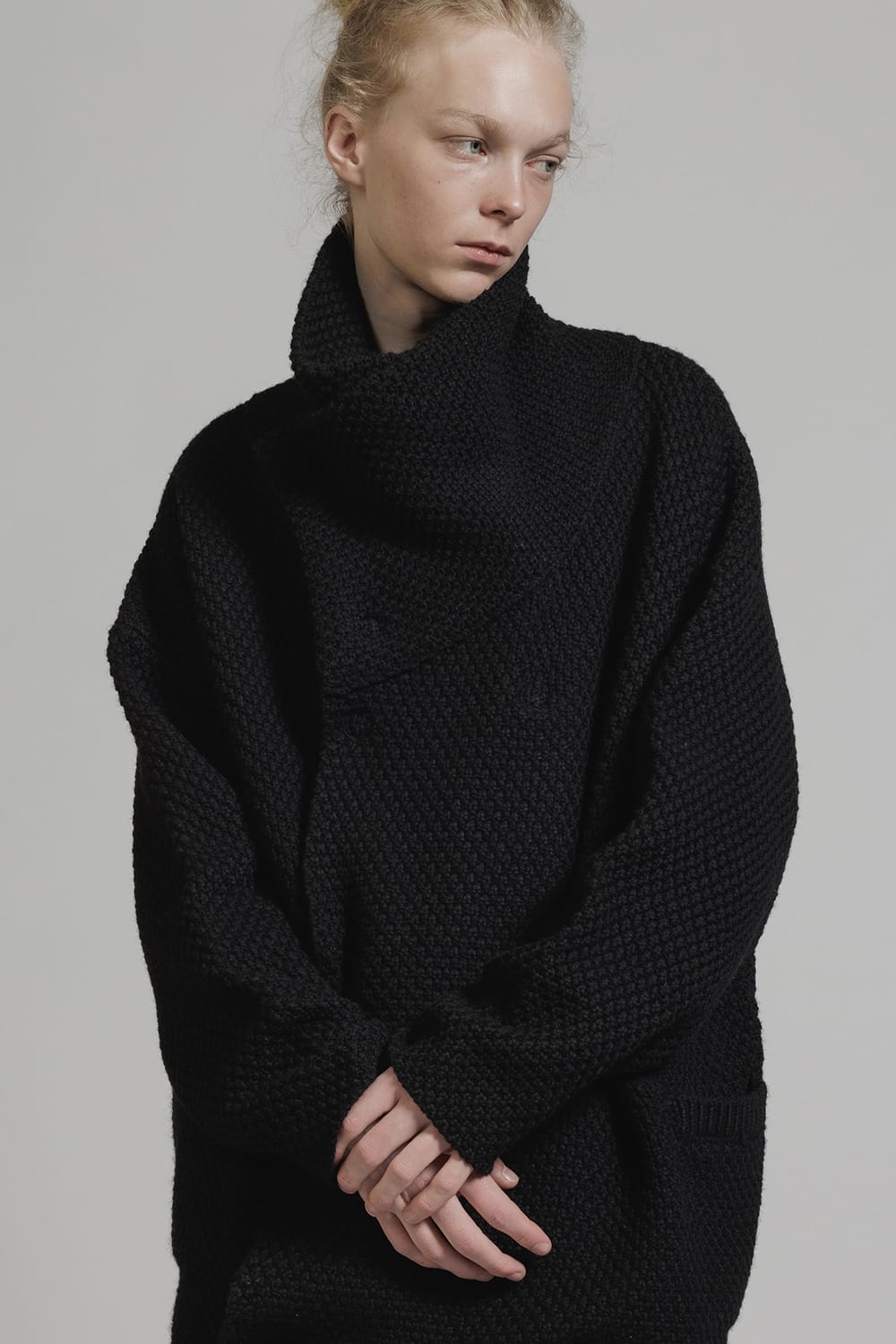 1.5Gスナップカーディガン ブラック