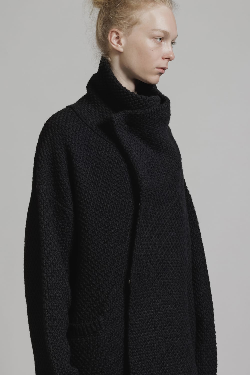 1.5Gスナップカーディガン ブラック