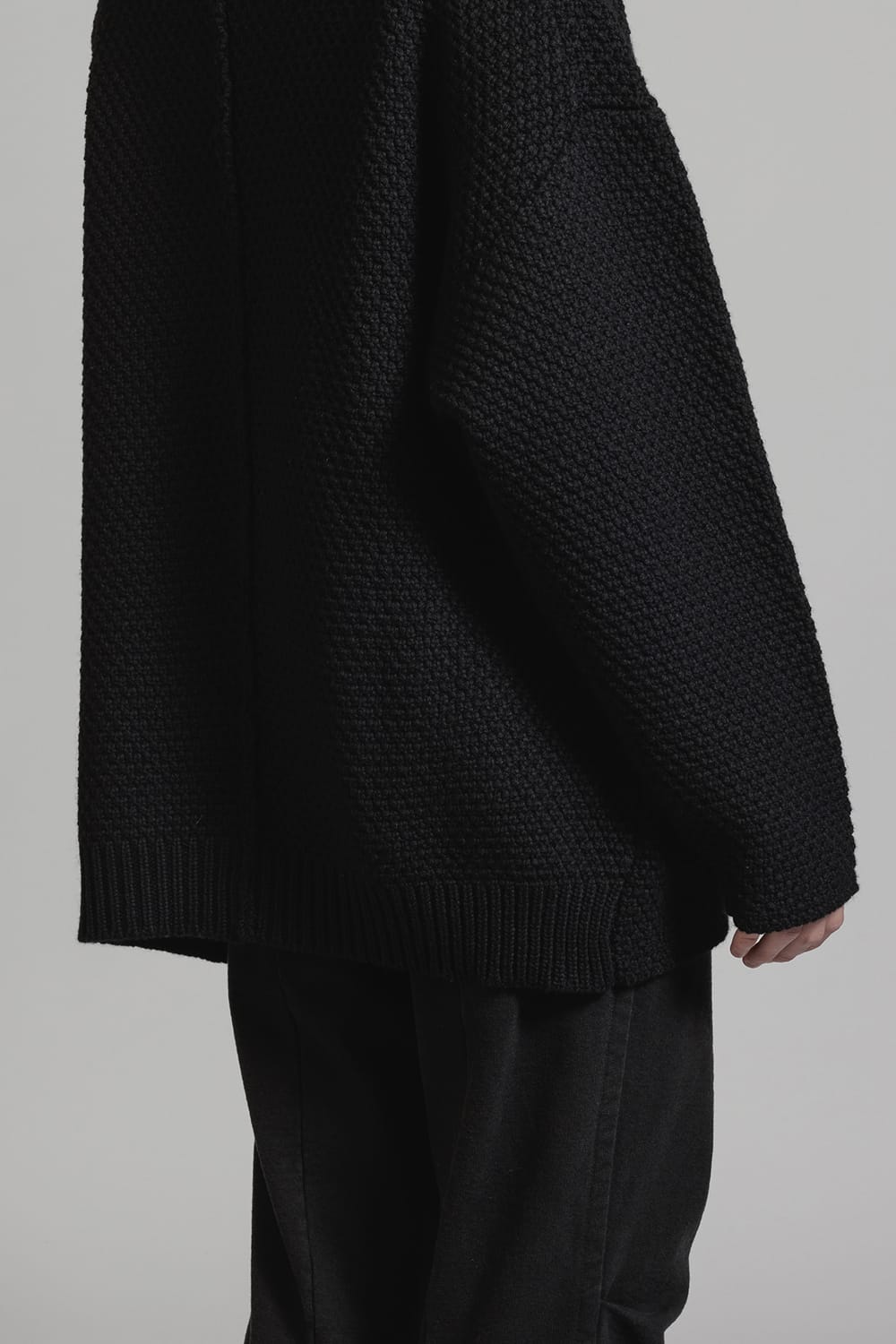 1.5Gスナップカーディガン ブラック