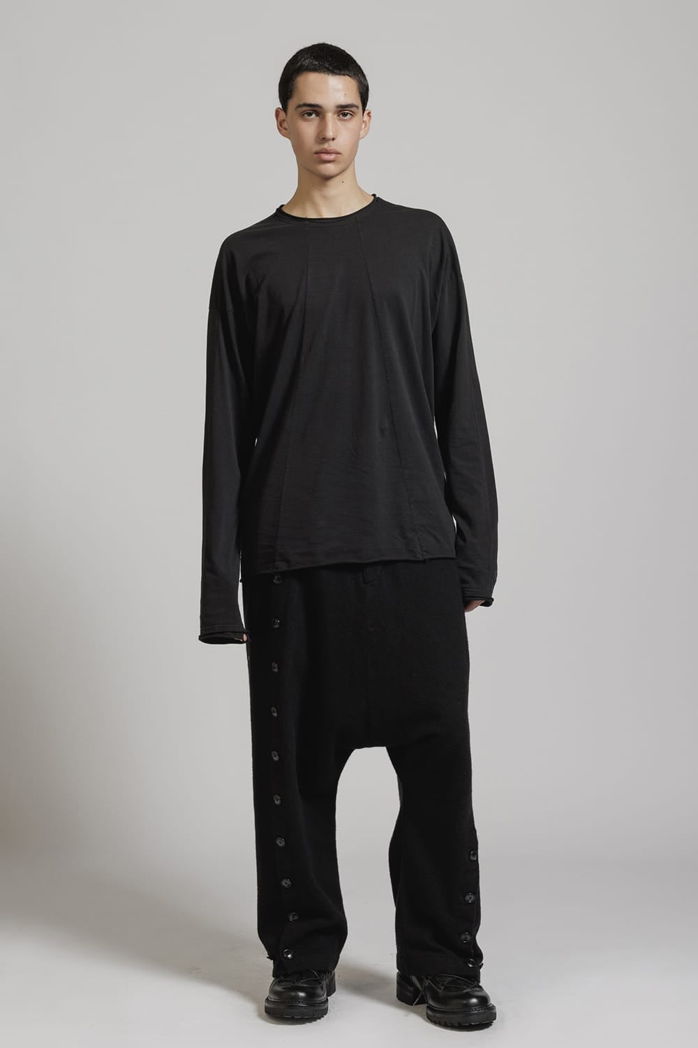 Product Dyed Cut off Long Sleeve T-Shirt