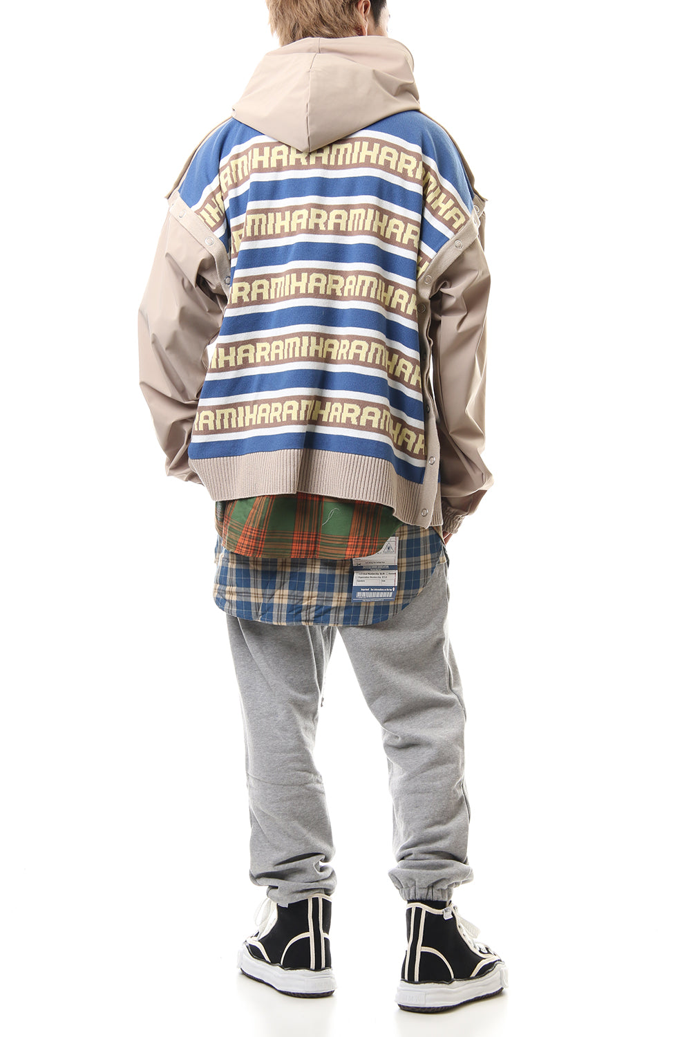 Removable knit hoodie