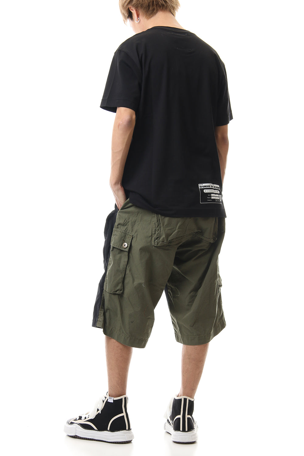 MIHARA Printed T-shirt Black