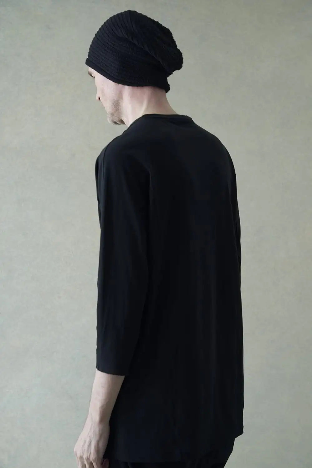 エイトクォータースリーブ ハイツイストジャージー Black