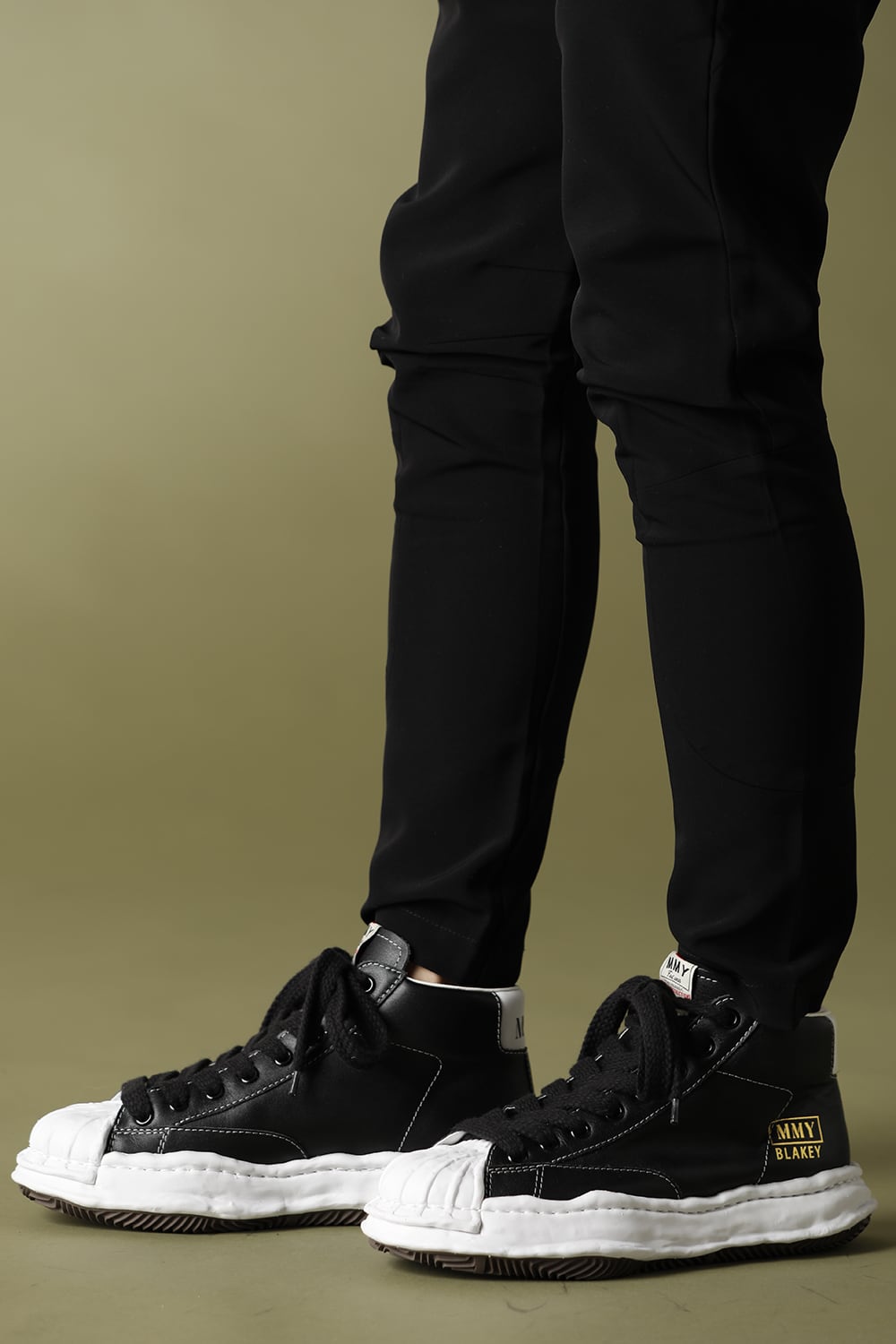 -BLAKEY High- Original STC sole leather Hi-top sneakers Black