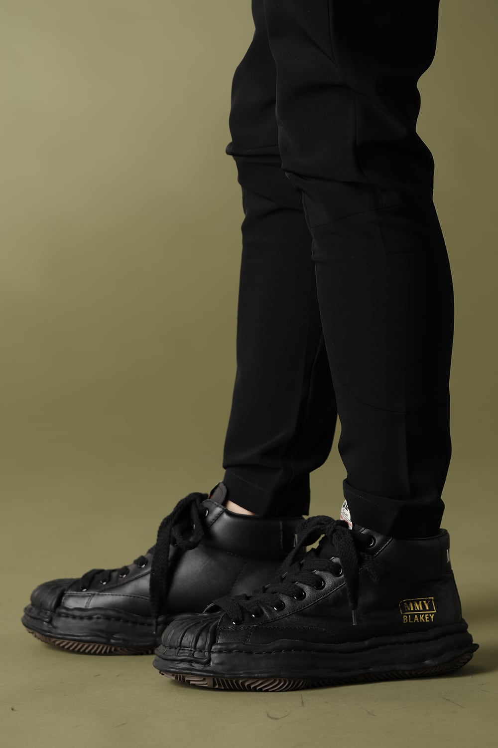 -BLAKEY High- Original STC sole leather Hi-top sneakers Black / Black
