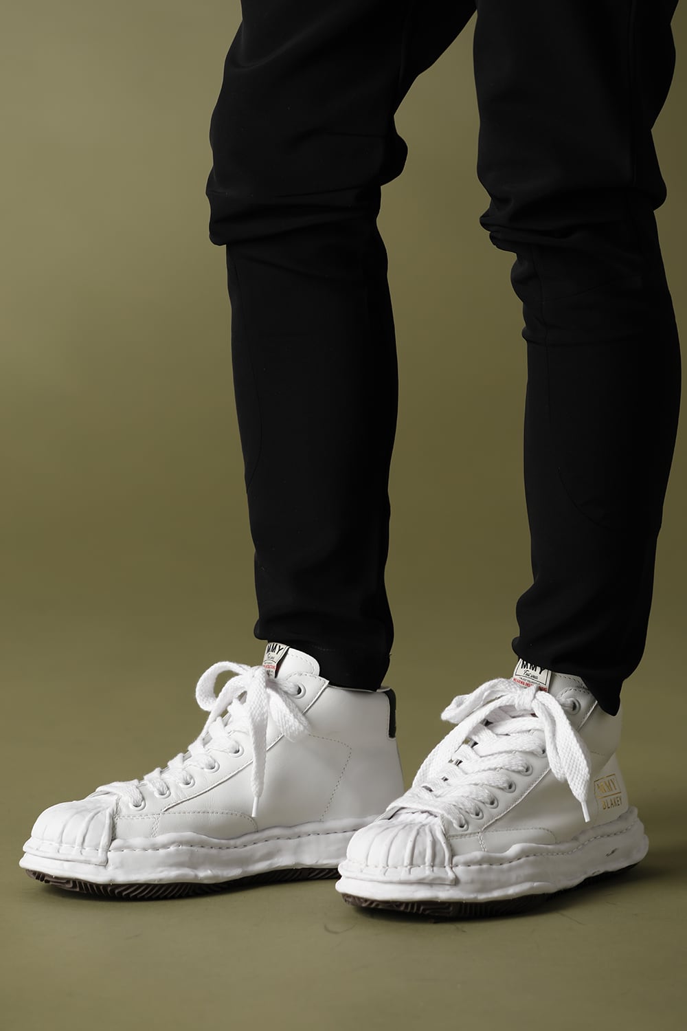 -BLAKEY High- Original STC sole leather Hi-top sneakers White