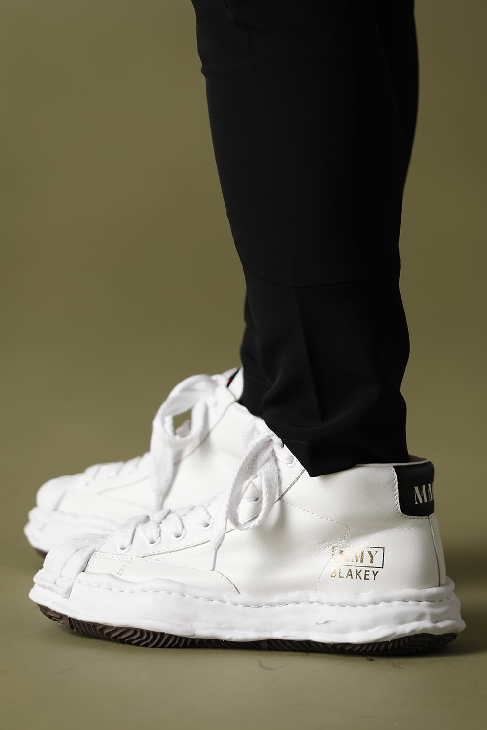 -BLAKEY High- Original STC sole leather Hi-top sneakers White