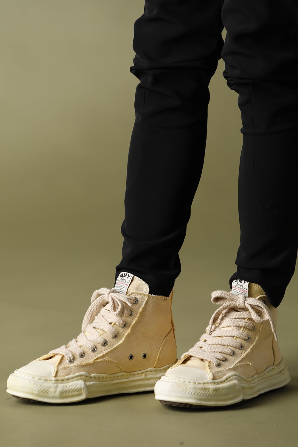 -ピーターソン- オリジナルソール オーバーダイ ハイトップ スニーカー Beige