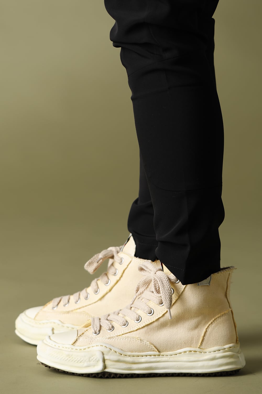 -ピーターソン- オリジナルソール オーバーダイ ハイトップ スニーカー Beige