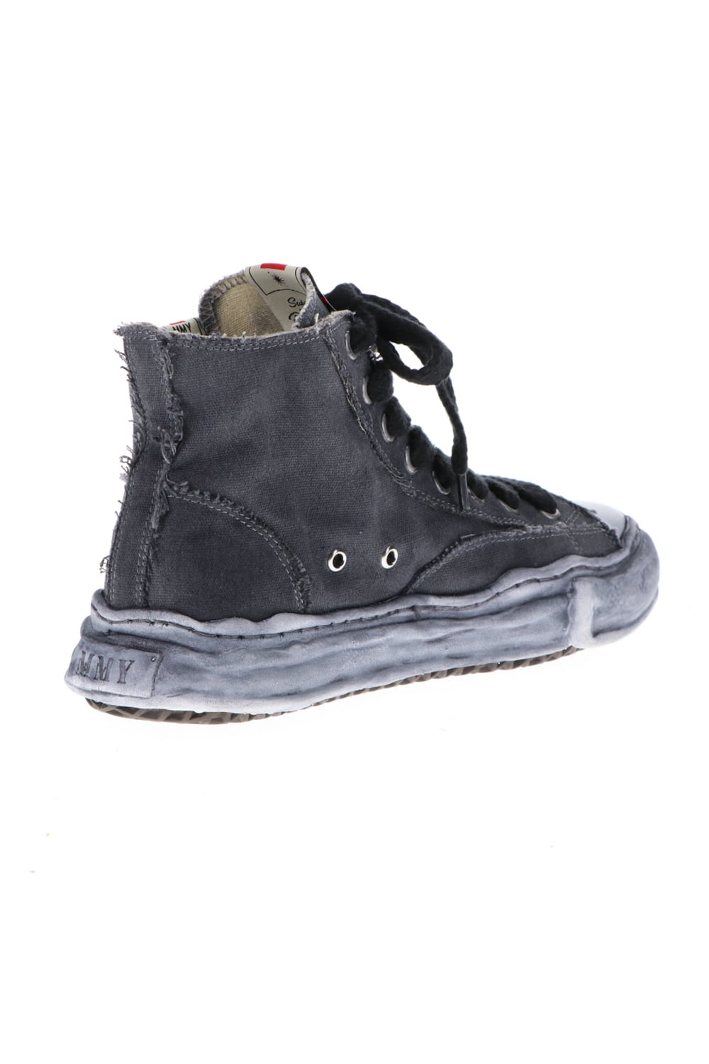 -PETERSON- Original sole over dyed Hi-top sneakers Black