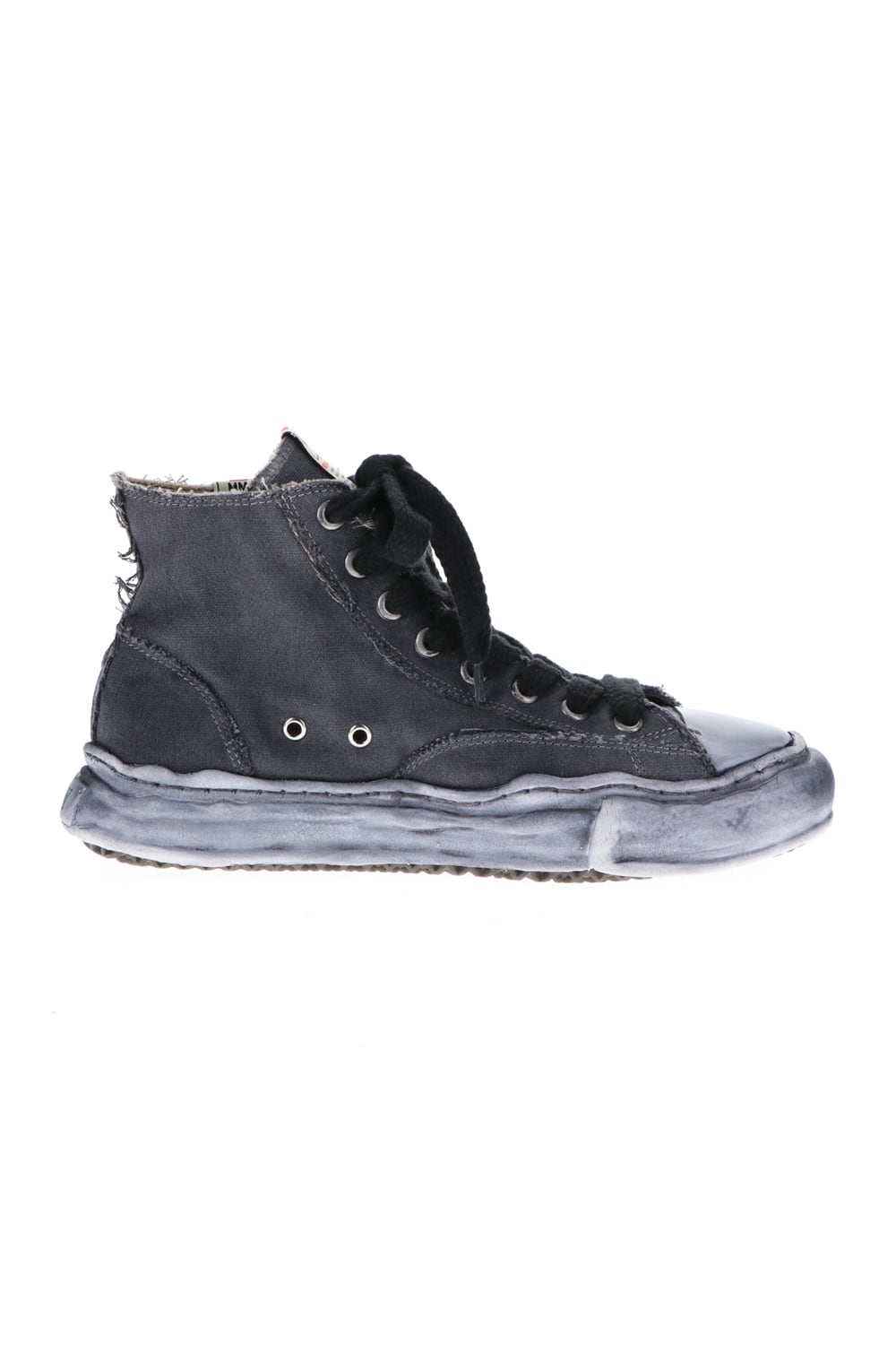 -PETERSON- Original sole over dyed Hi-top sneakers Black