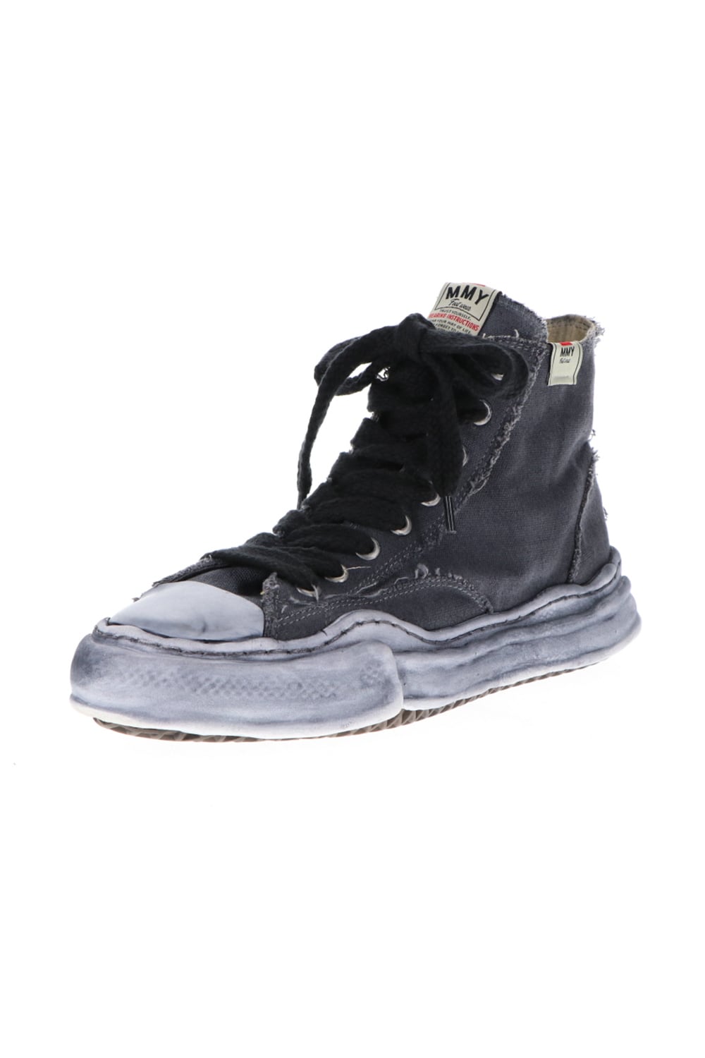 -PETERSON- Original sole over dyed Hi-top sneakers Black