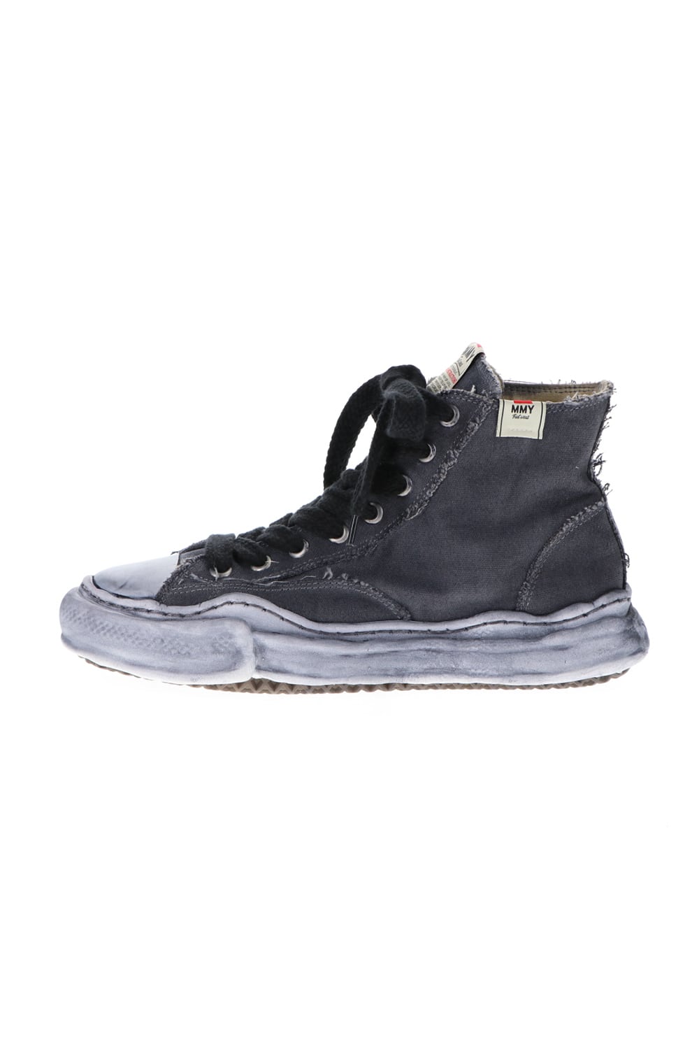 -PETERSON- Original sole over dyed Hi-top sneakers Black