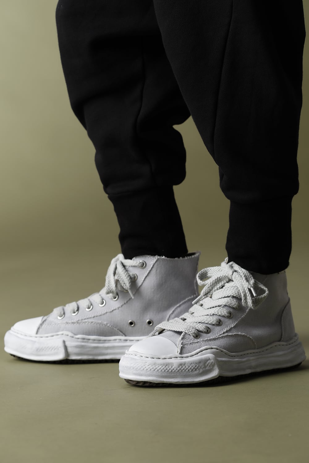 -ピーターソン- オリジナルソール オーバーダイ ハイトップ スニーカー Gray