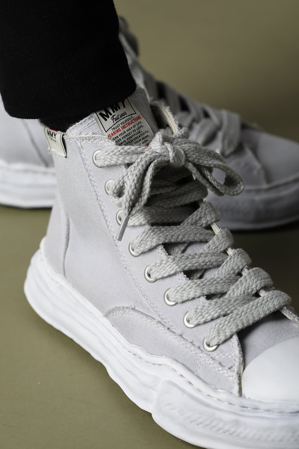 -ピーターソン- オリジナルソール オーバーダイ ハイトップ スニーカー Gray