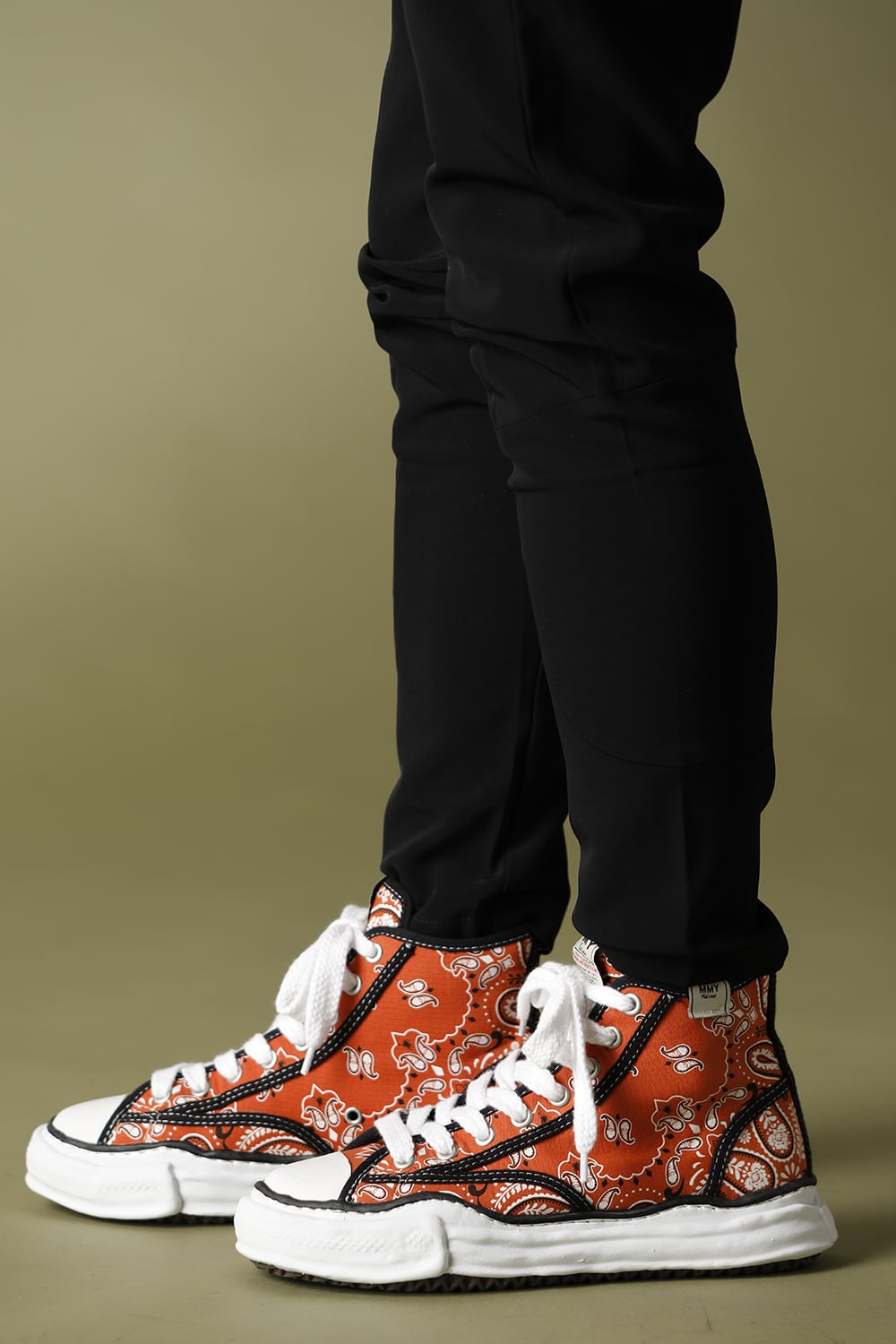 -ピーターソン ハイ- オリジナルソール キャンバス バンダナ ハイトップ スニーカー Orenge