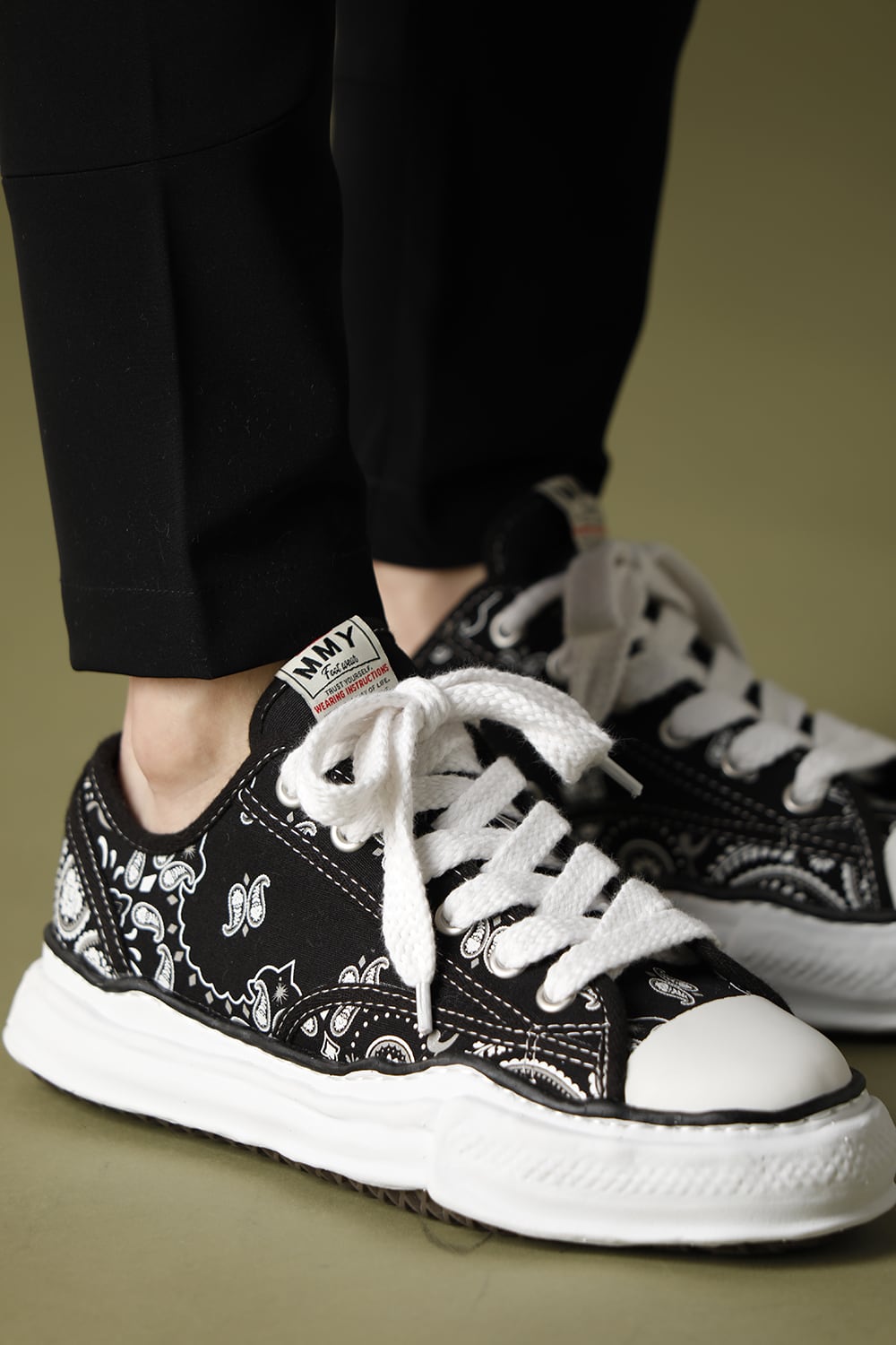 -ピーターソン ロー- オリジナルソール キャンバス バンダナ ローカット スニーカー Black