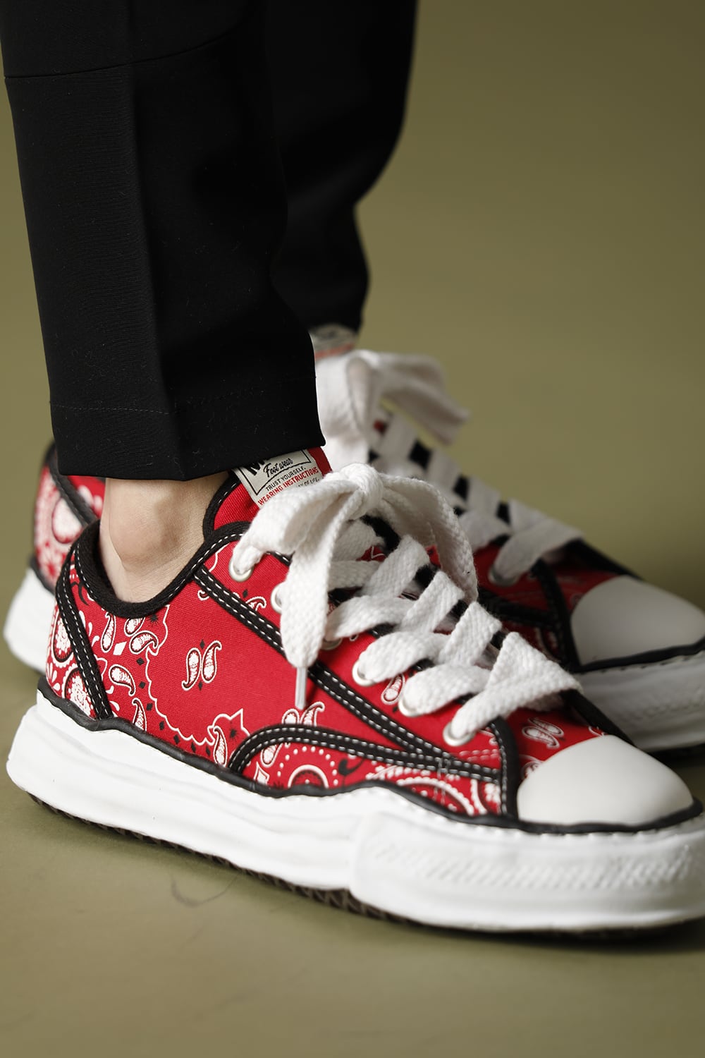 -ピーターソン ロー- オリジナルソール キャンバス バンダナ ローカット スニーカー Red