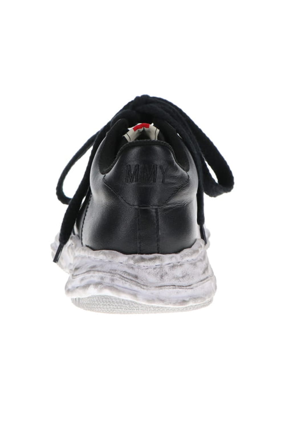 -ウェイン ロー- オリジナルソール 汚し加工 レザー ロートップ スニーカー Black