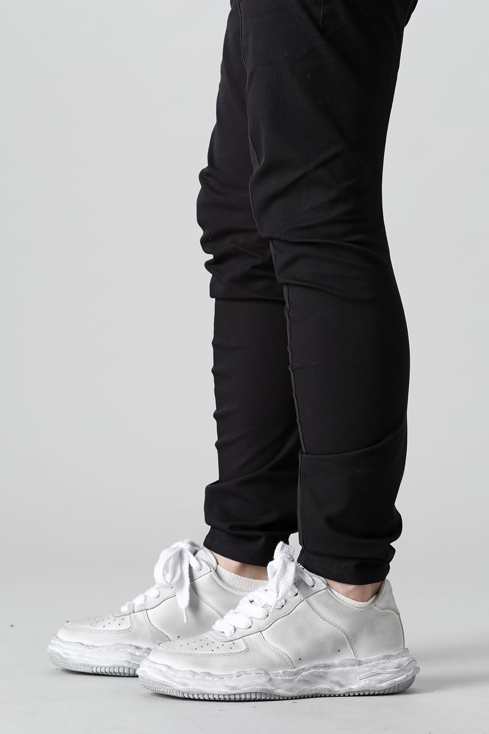 -ウェイン ロー- オリジナルソール 汚し加工 レザー ロートップ スニーカー White