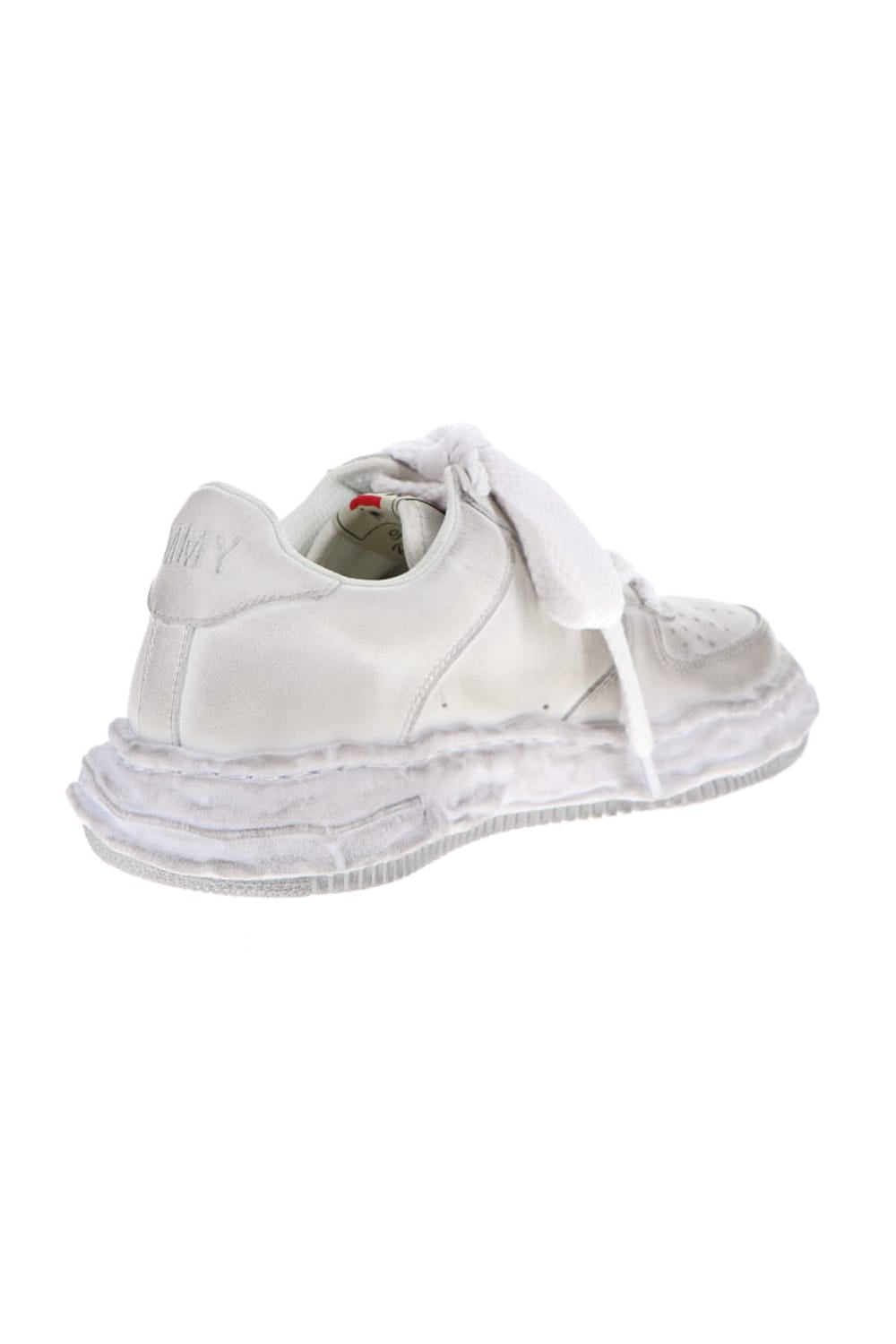 -ウェイン ロー- オリジナルソール 汚し加工 レザー ロートップ スニーカー White