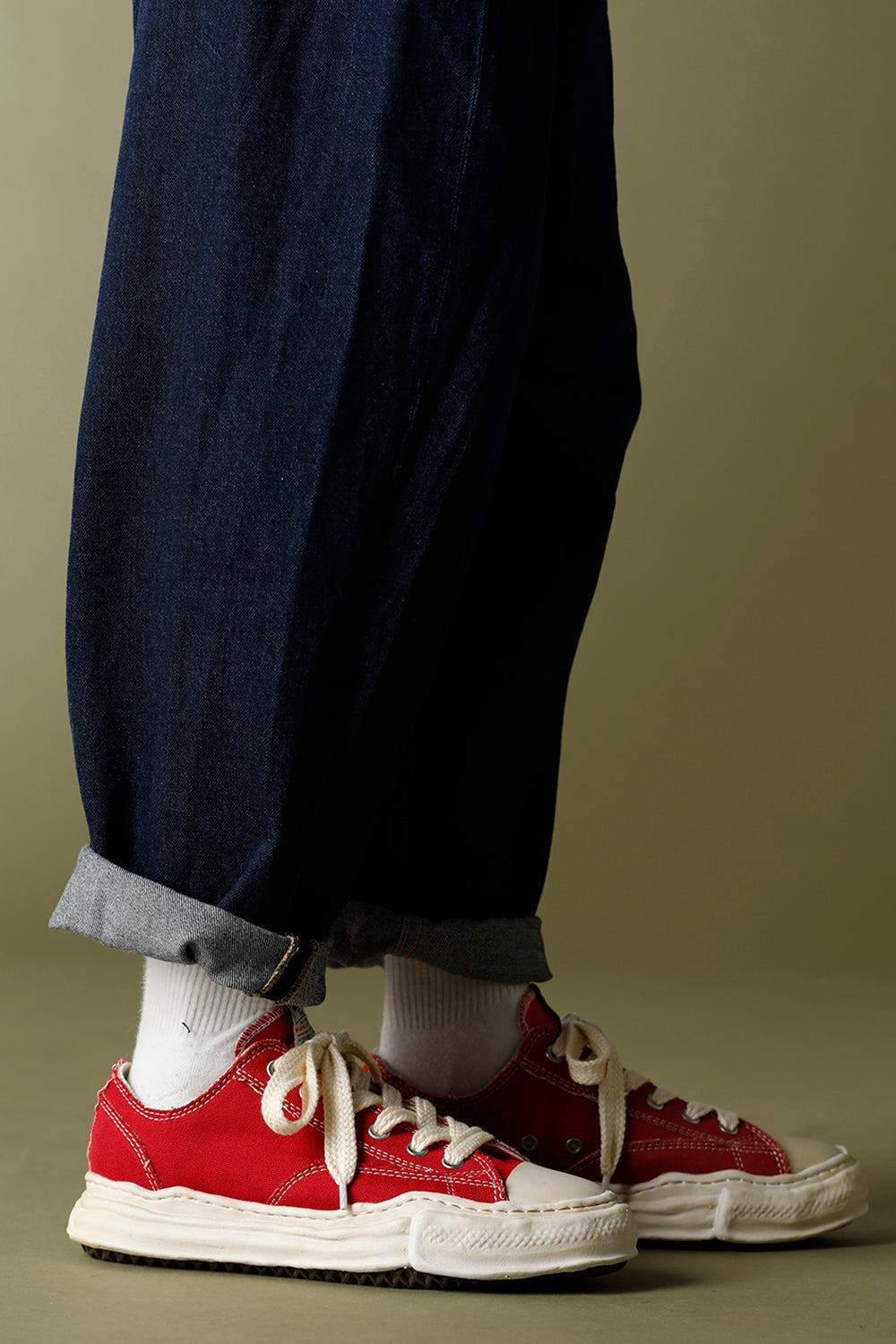 -ピーターソン ロー- オーバーダイ オリジナルソール キャンバス ロートップ スニーカー Red