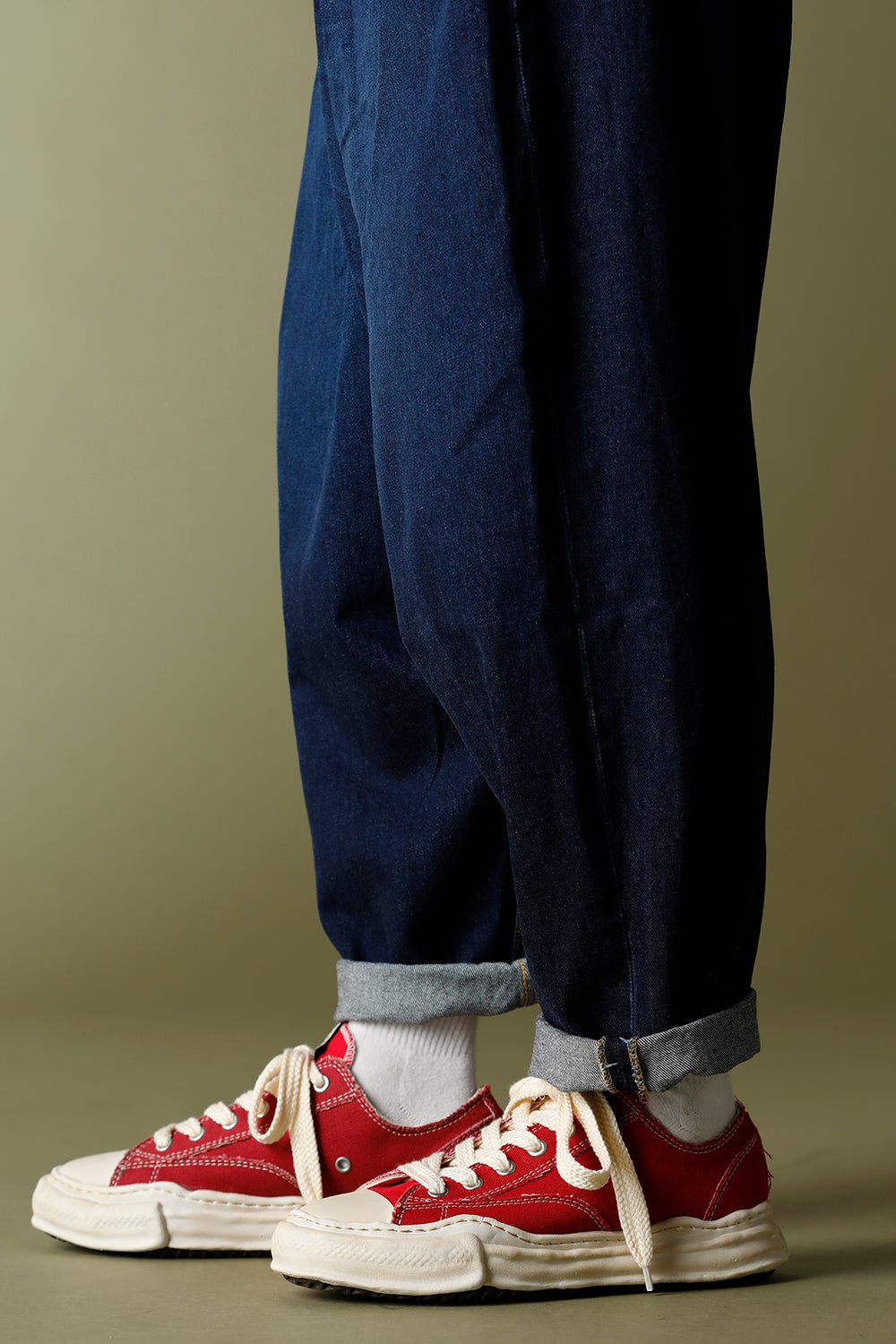 -ピーターソン ロー- オーバーダイ オリジナルソール キャンバス ロートップ スニーカー Red