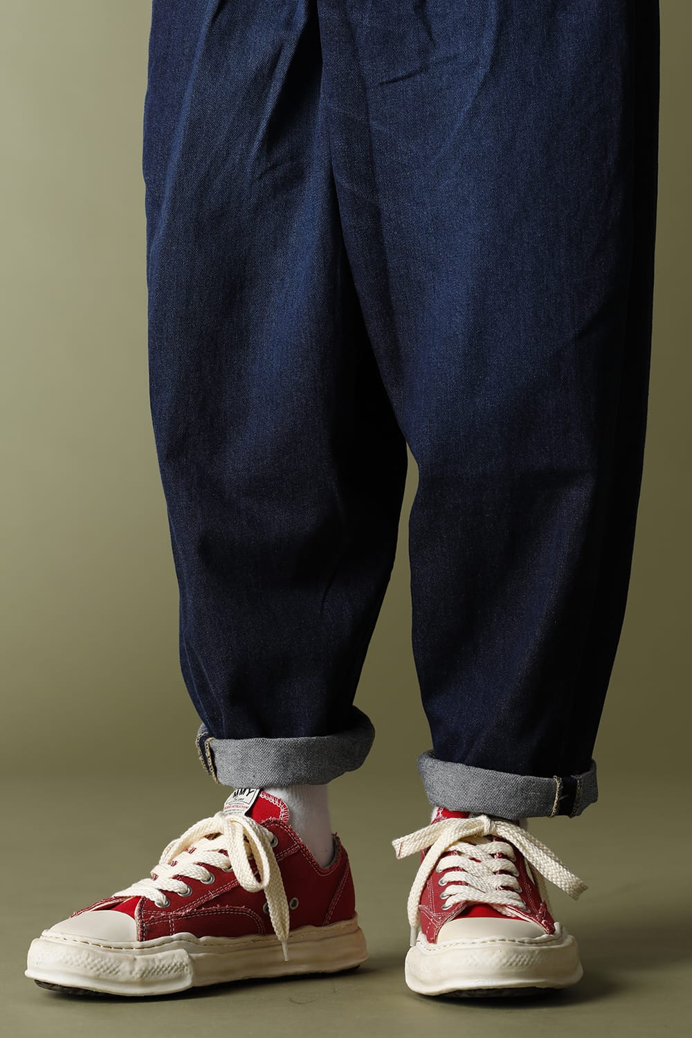 -ピーターソン ロー- オーバーダイ オリジナルソール キャンバス ロートップ スニーカー Red