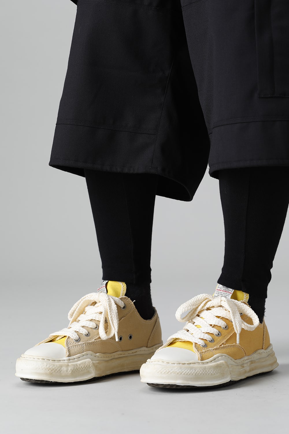 -ピーターソン ロー- オーバーダイ オリジナルソール キャンバス ロートップ スニーカー Yellow