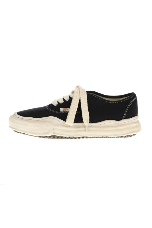 -BAKER- Over-dyed original sole canvas Low-Top sneakers Black