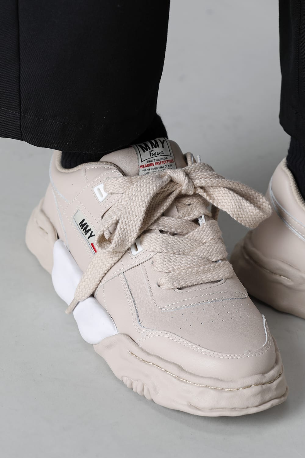 PARKER Original sole leather Low-Cut sneakers Beige